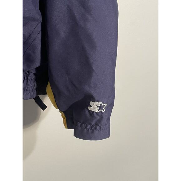 Vintage Michigan Wolverines Jacket Sz XXL Fleece lined Windbreaker Starter 90s - Picture 2 of 14